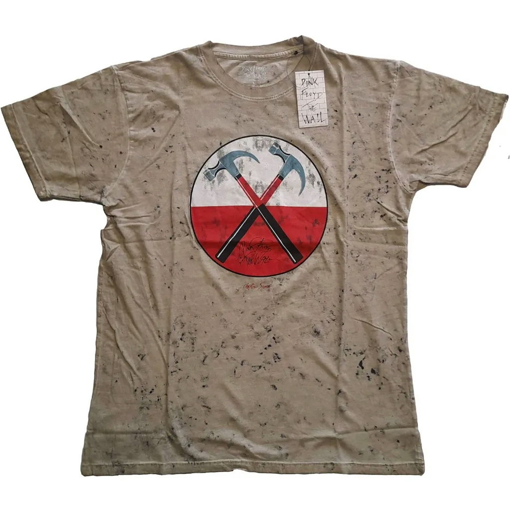 Album artwork for Unisex T-Shirt The Wall Hammers Snow Wash, Dye Wash by Pink Floyd