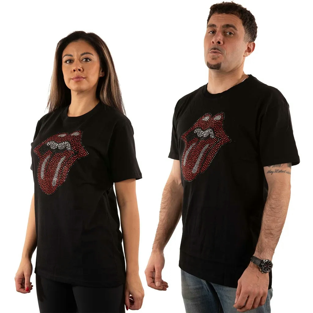 Album artwork for Unisex Embellished T-Shirt Classic Tongue Diamante, Embellished, Crystals, Rhinestones by The Rolling Stones