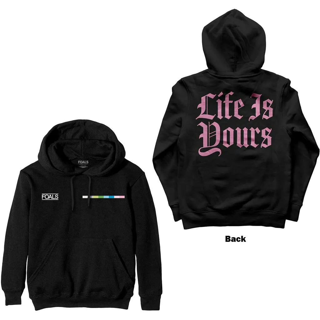 Album artwork for Unisex Pullover Hoodie Life Is Yours Text Back Print by Foals