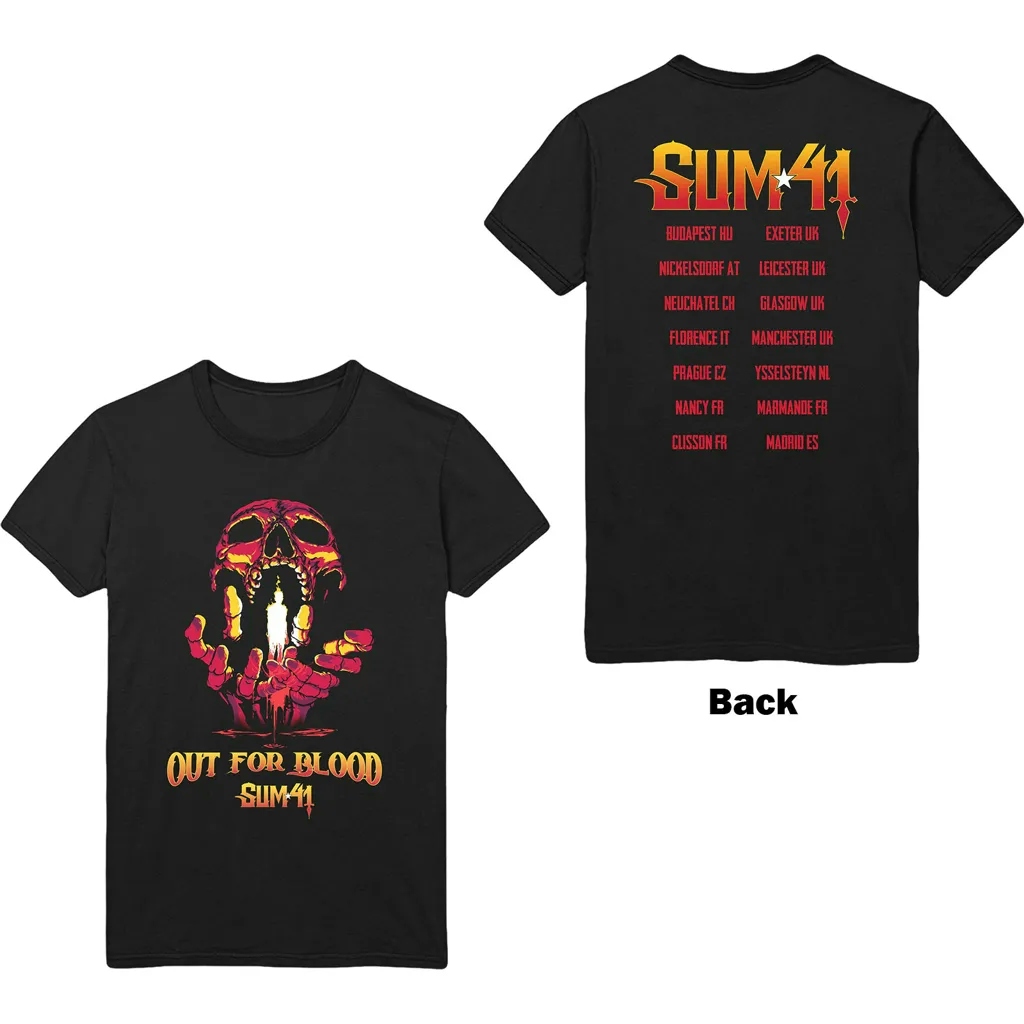 Album artwork for Unisex T-Shirt Out For Blood Back Print by Sum 41