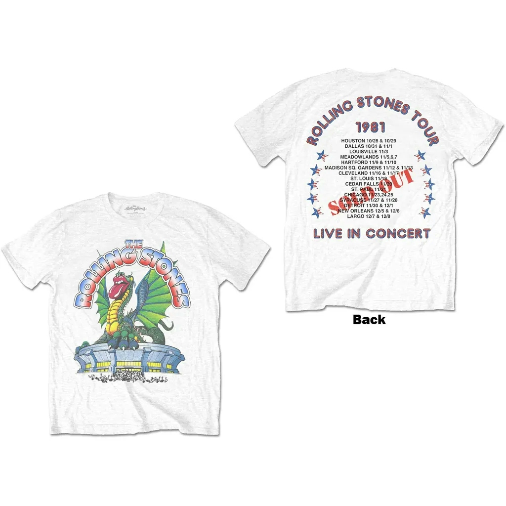 Album artwork for Unisex T-Shirt 81 Tour Dragon Back Print by The Rolling Stones