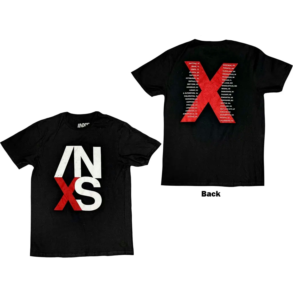 Album artwork for INXS Unisex T-Shirt: US Tour (Back Print)  US Tour Short Sleeves by INXS