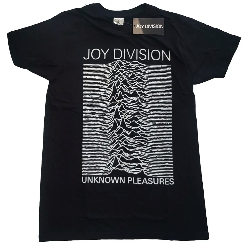 Album artwork for Unisex T-Shirt Unknown Pleasures White On Black by Joy Division