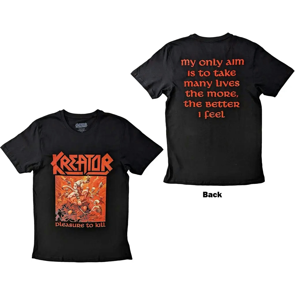Album artwork for Kreator Unisex T-Shirt: Pleasure To Kill (Back Print)  Pleasure To Kill Short Sleeves by Kreator