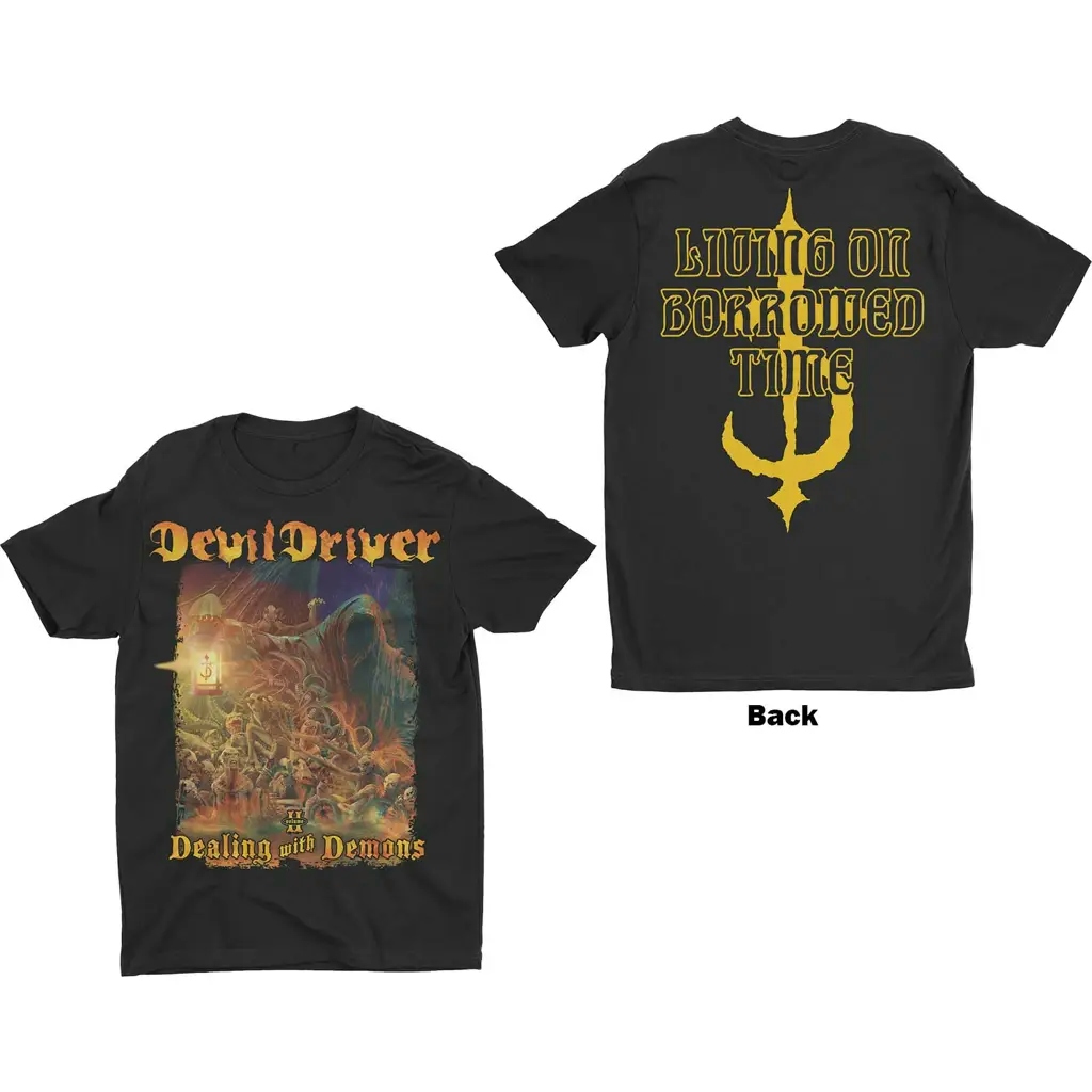 Album artwork for DevilDriver Unisex T-Shirt: Borrowed (Back Print)  Borrowed Short Sleeves by DevilDriver