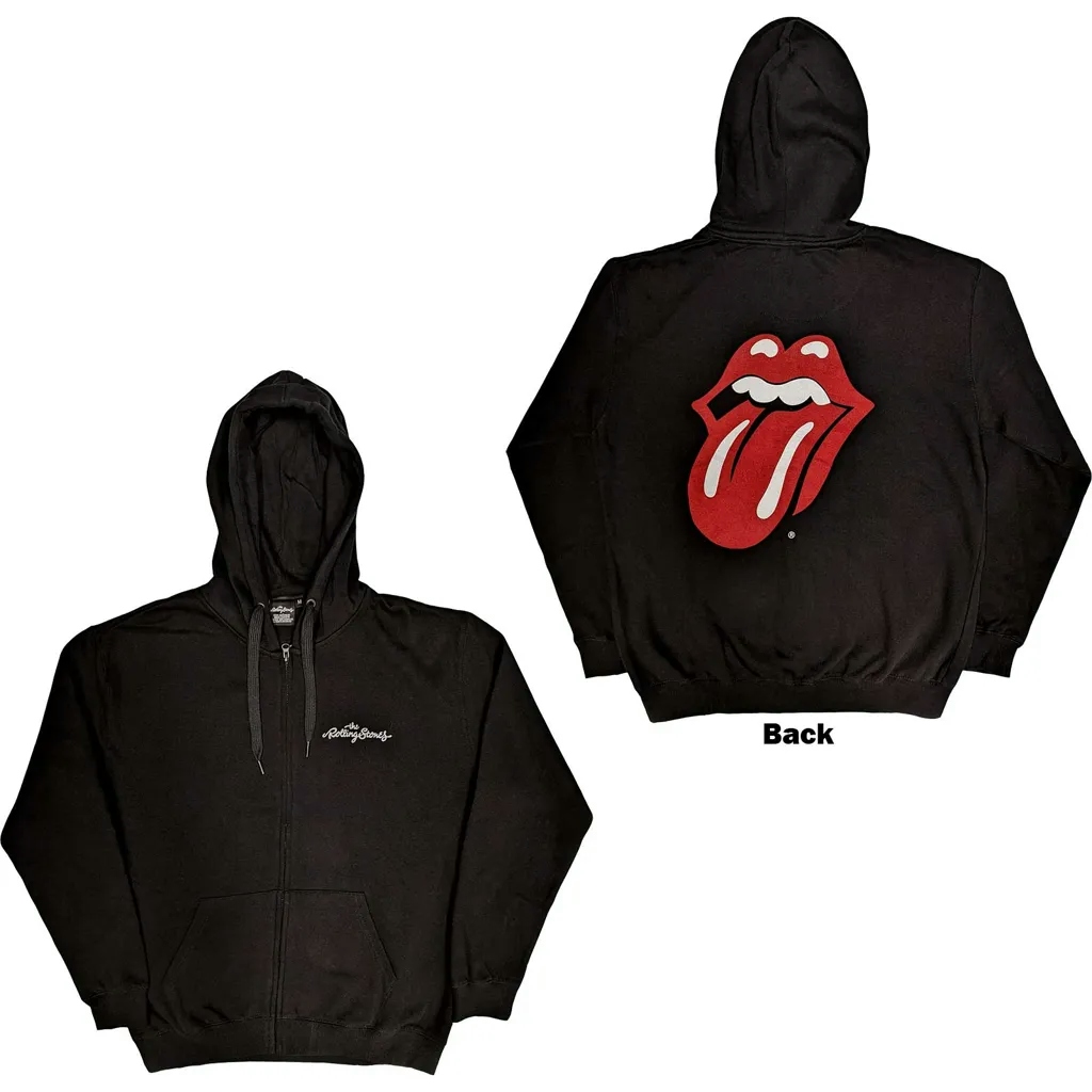 Album artwork for Unisex Zipped Hoodie Logo & Tongue Back Print by The Rolling Stones