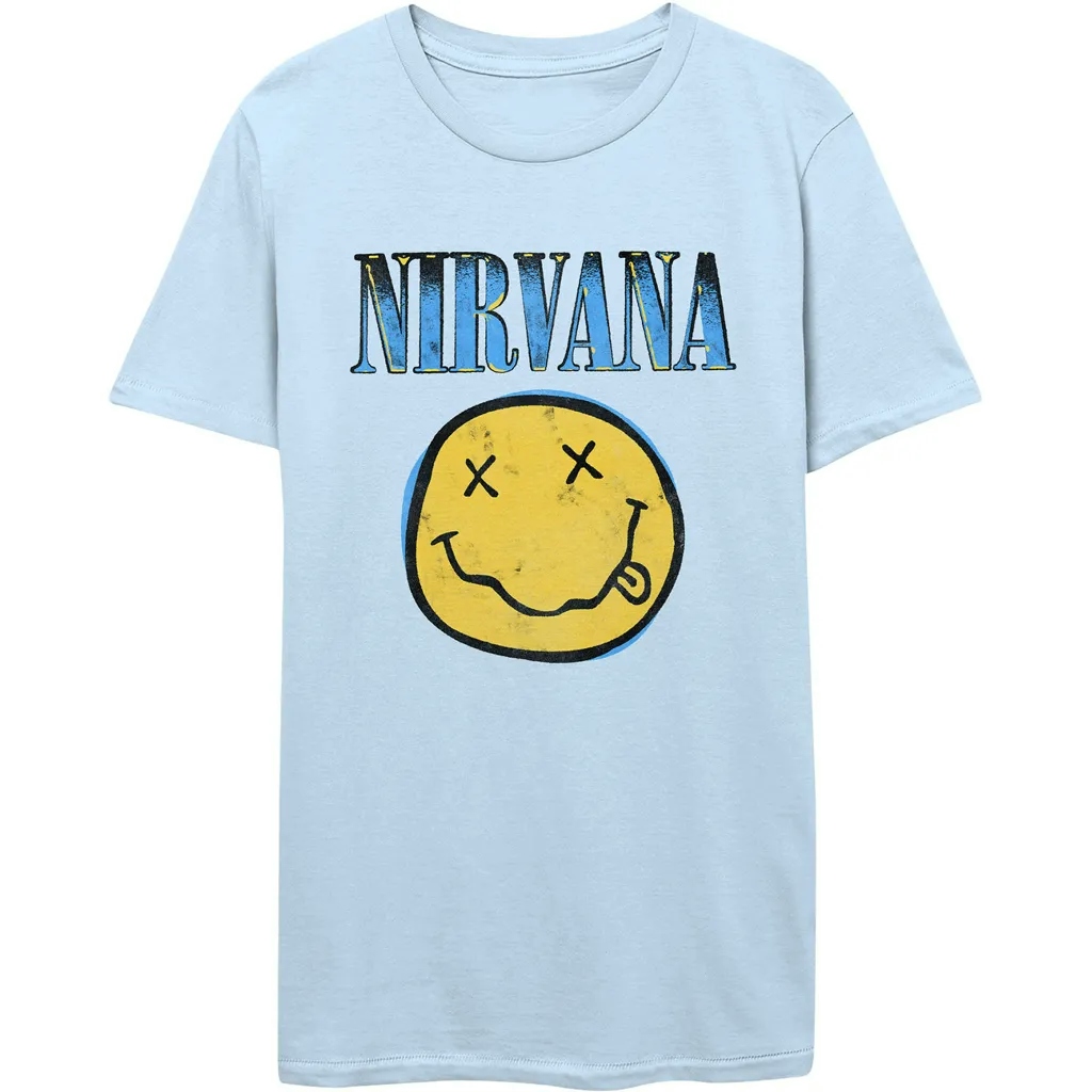 Album artwork for Unisex T-Shirt Xerox Smiley Blue by Nirvana