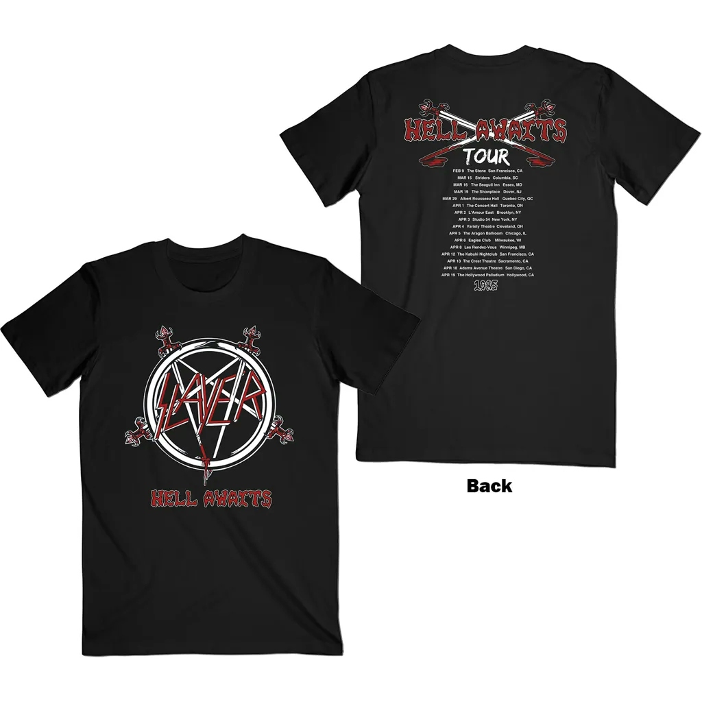 Album artwork for Unisex T-Shirt Hell Awaits Tour Back Print by Slayer