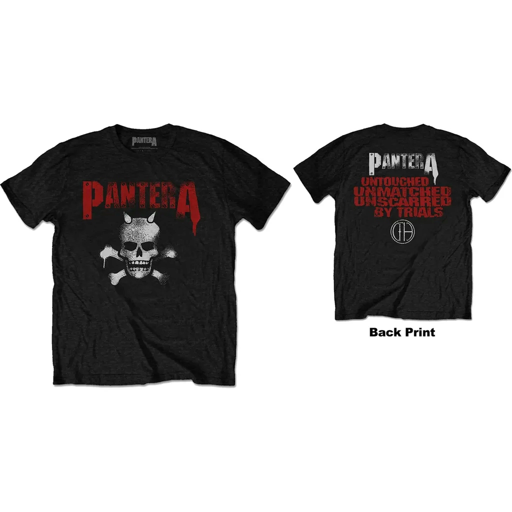 Album artwork for Unisex T-Shirt Horned Skull Stencil Back Print by Pantera