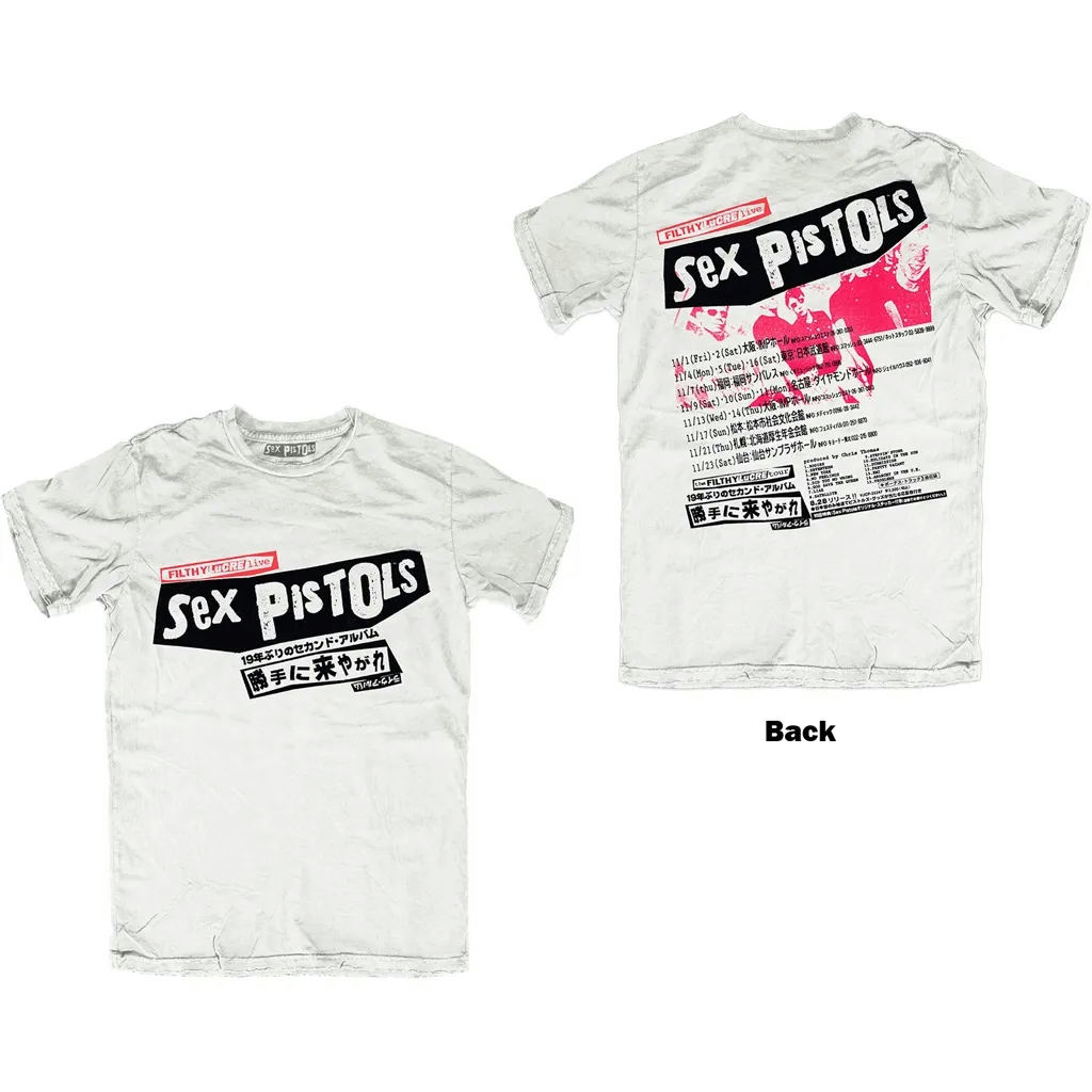 Album artwork for Unisex T-Shirt Filthy Lucre Japan Back Print by Sex Pistols