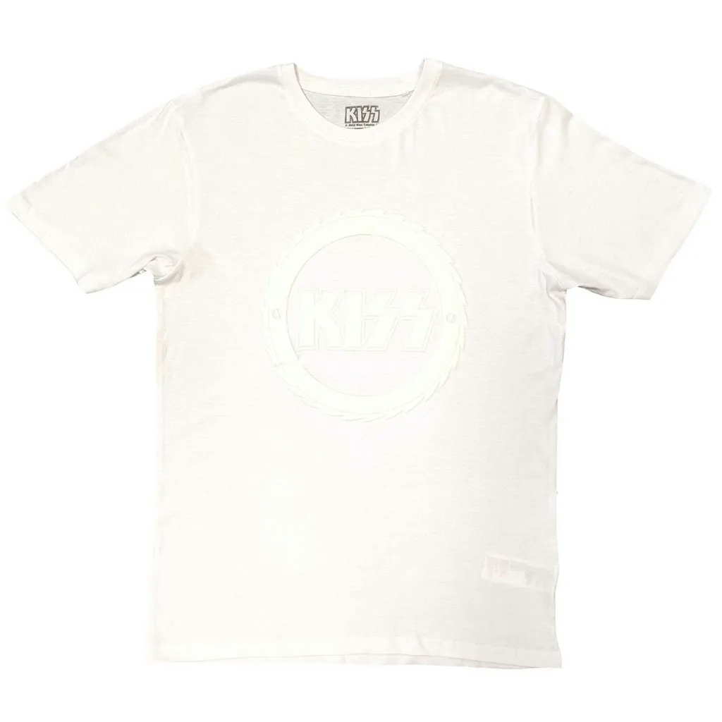Album artwork for Unisex Hi-Build T-Shirt Buzzsaw Logo Hi-Build, White-On-White by KISS