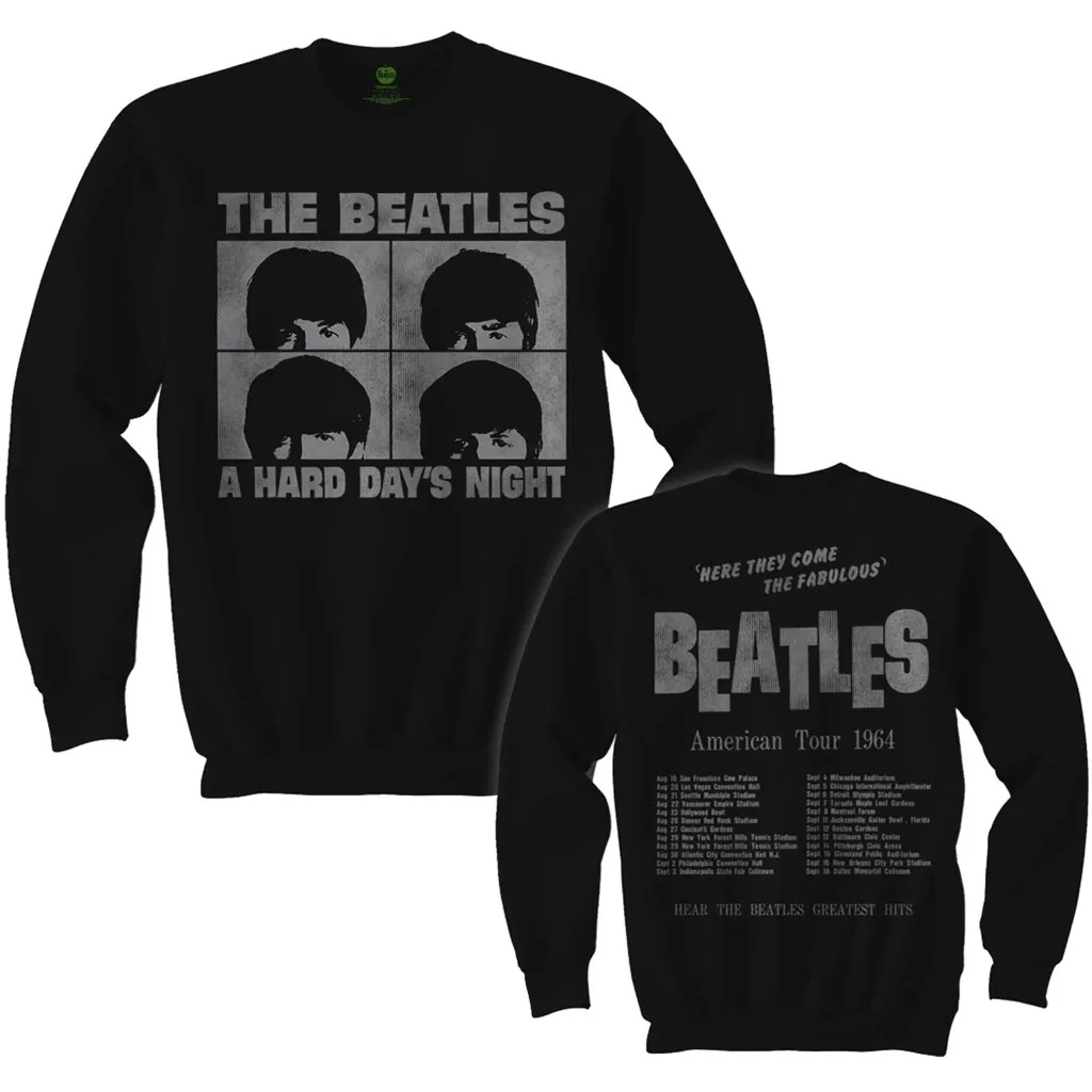 Album artwork for Unisex Long Sleeve T-Shirt Hard Days Night Back Print by The Beatles