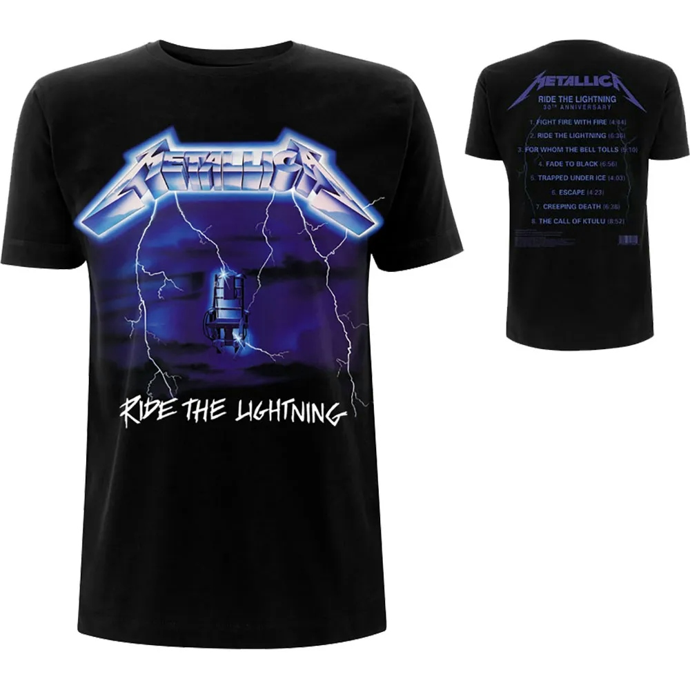 Album artwork for Unisex T-Shirt Ride The Lightning Tracks Back Print by Metallica