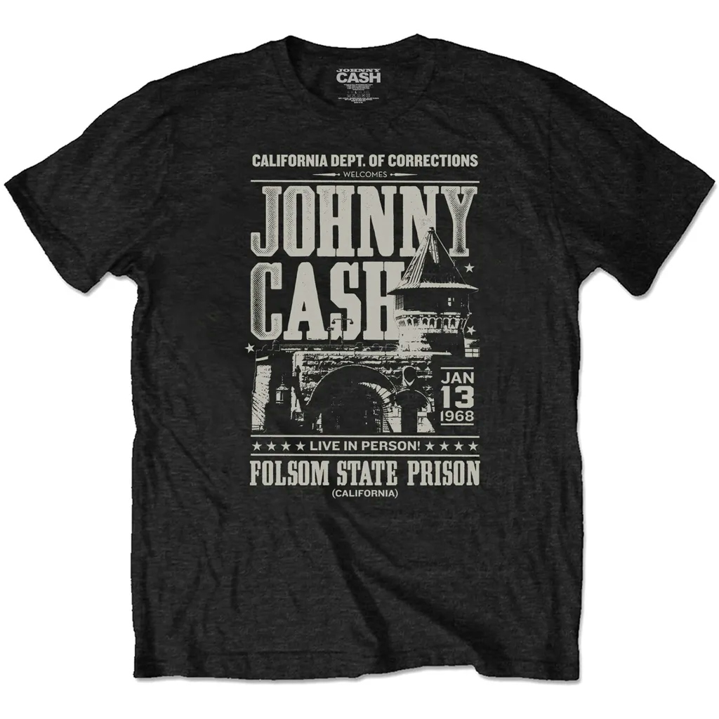 Album artwork for Unisex T-Shirt Prison Poster Eco Friendly by Johnny Cash