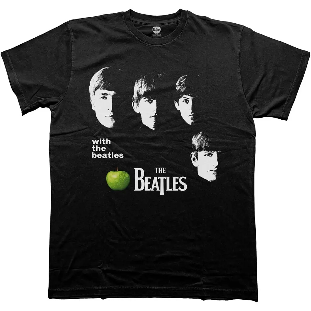 Album artwork for The Beatles Unisex T-Shirt: With The Beatles Apple  With The Beatles Apple Short Sleeves by The Beatles
