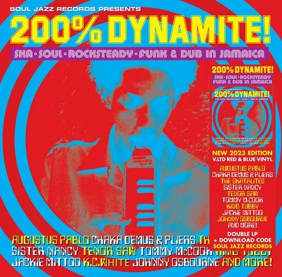 Album artwork for Album artwork for 200% Dynamite! Ska, Soul, Rocksteady, Funk and Dub in Jamaica by Various by 200% Dynamite! Ska, Soul, Rocksteady, Funk and Dub in Jamaica - Various