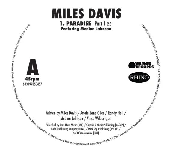 Album artwork for Paradise by Miles Davis