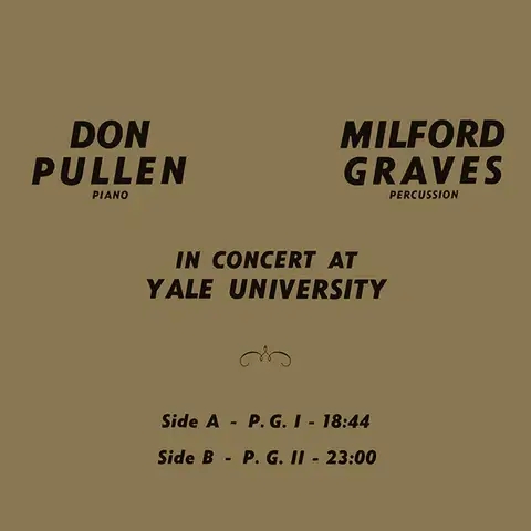 Album artwork for In Concert At Yale University by Milford Graves And Don Pullen